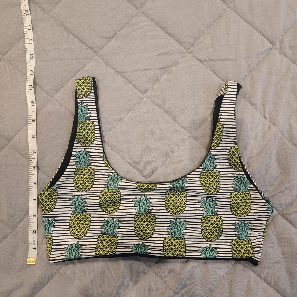 Reversible Pineapple Bikini Top